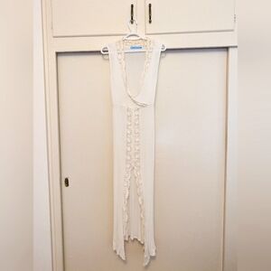 Solitaire Swim Cover up White crochet dress Women